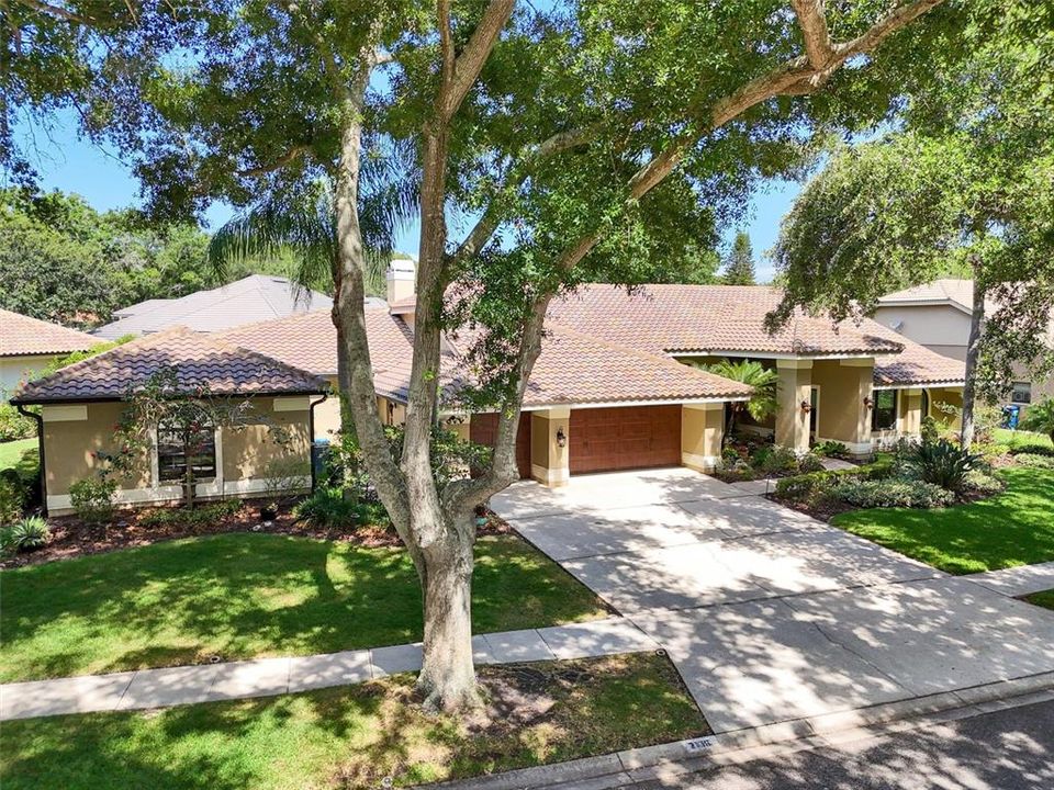 Oversized pool with lots of space to entertain. Pool area is private, covered area, dining space, wet bar with fridge