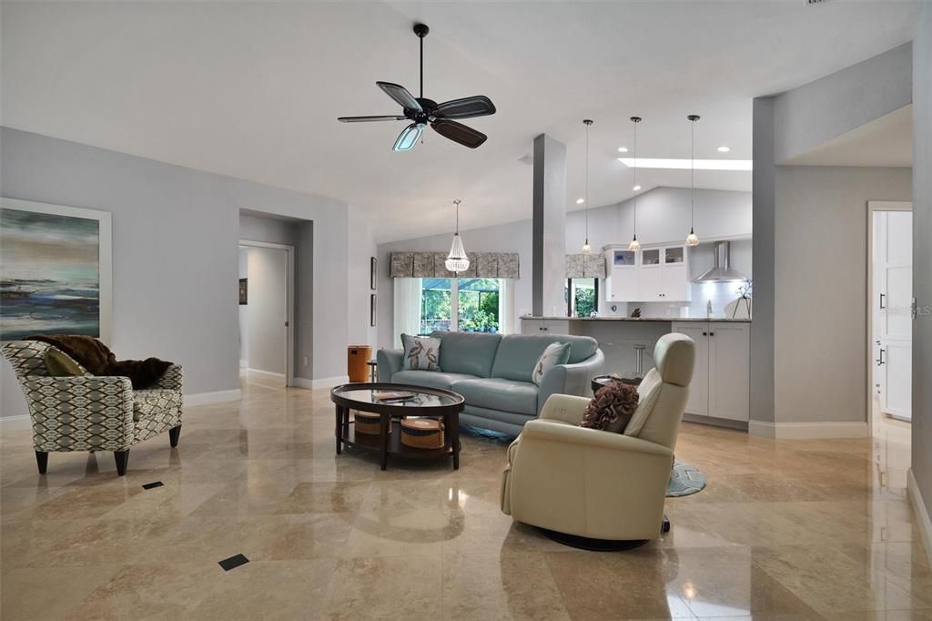 Master bedroom has sliding door leading to the pool.