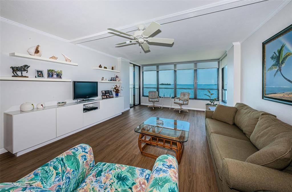 Living Room With A Waterfront View!