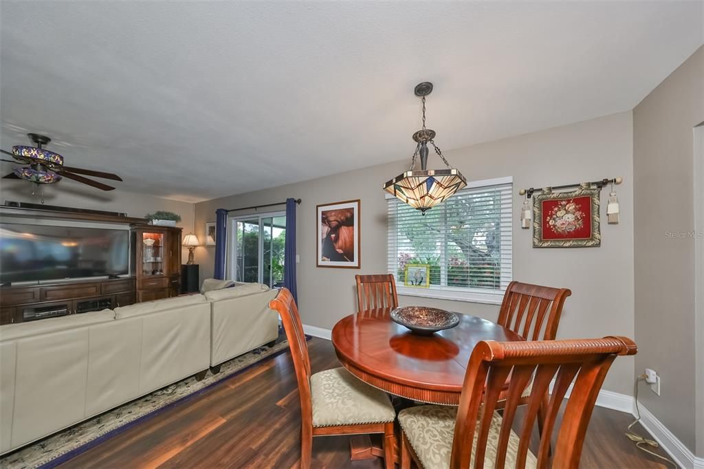 Dining Area to Living Room and Office Area