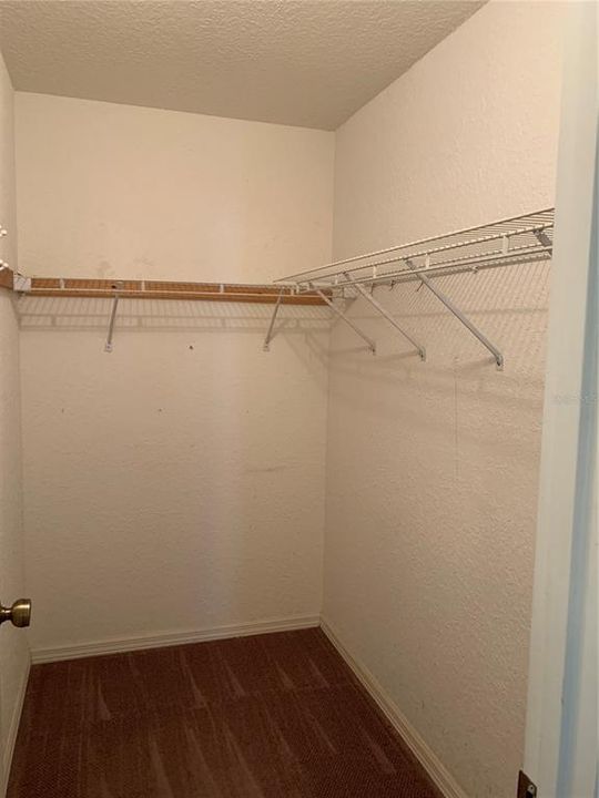 Large walk in closet in master