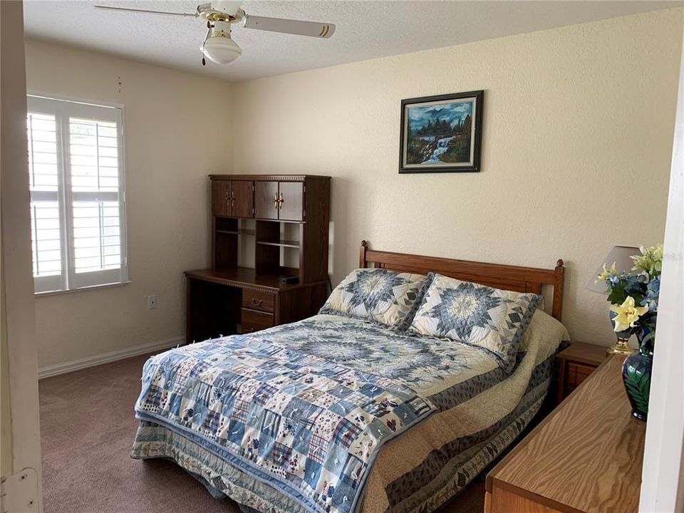 Queen size guest bedroom - updated shutters on windows