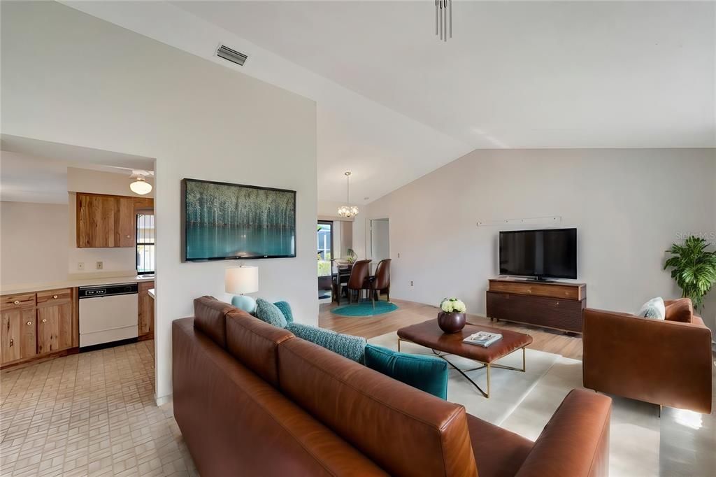 Spacious Patio just outside of the Screened Lanai.