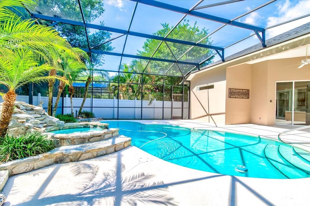 Pool positioned to be seen from all living areas.