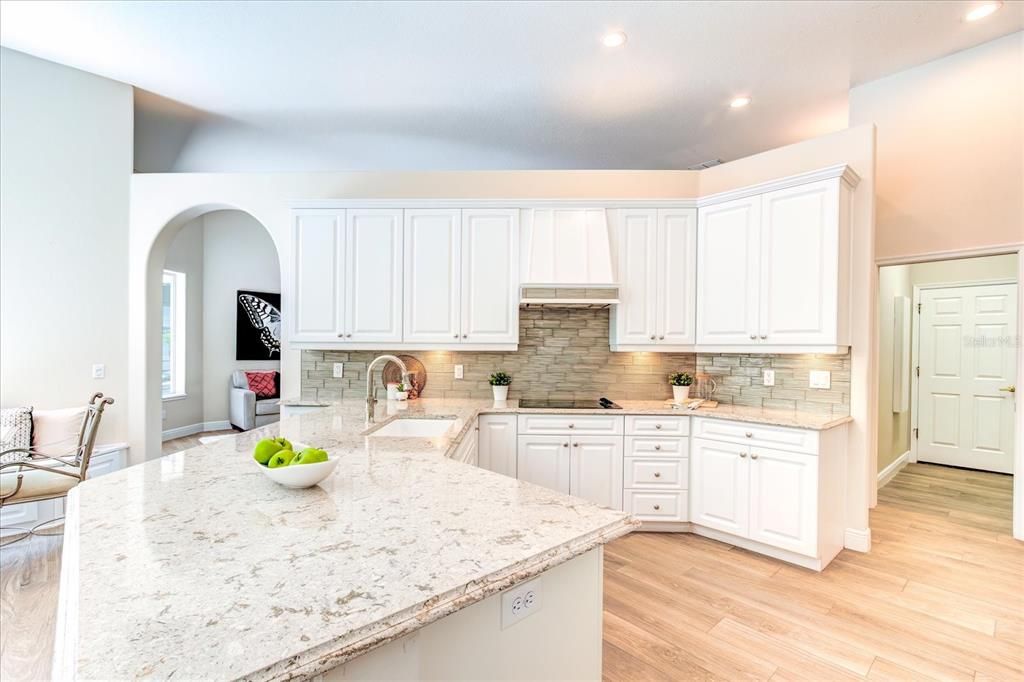 Open concept kitchen.