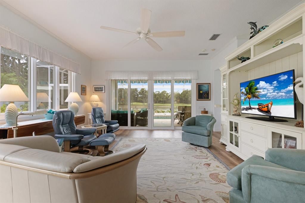 Main living space with gorgeous water views!