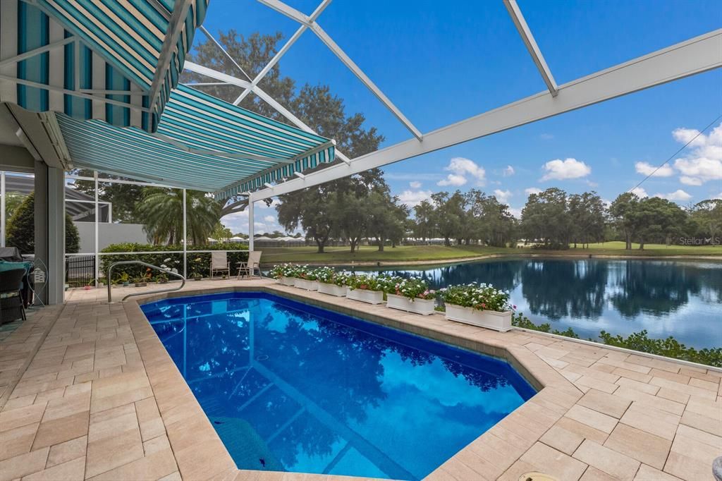 Private pool with beautiful water and golf course views!