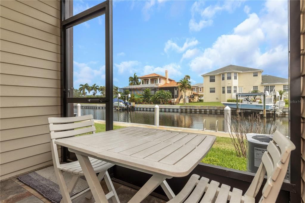 Enjoy your coffee by the water from your patio