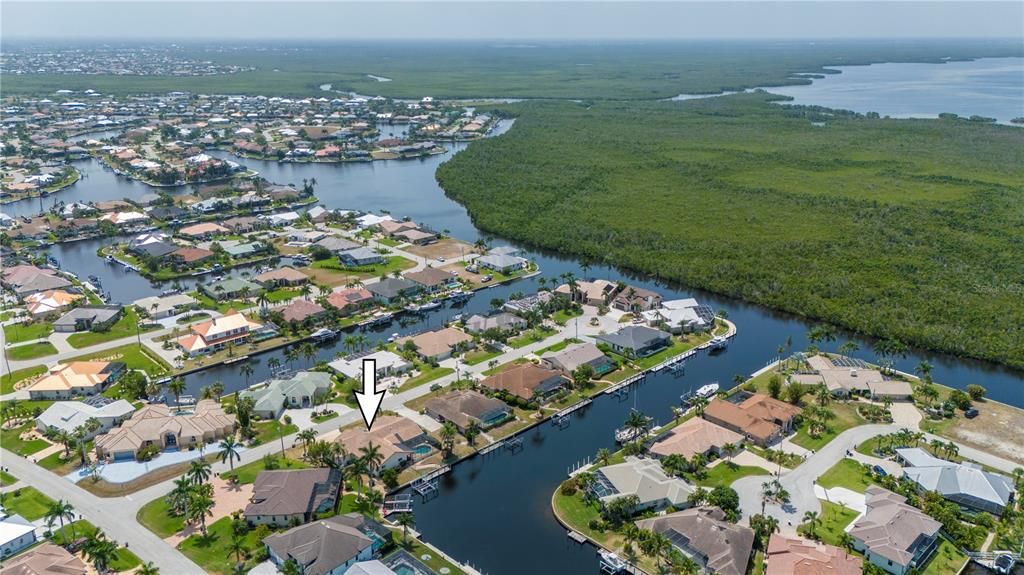 Aerial looking East