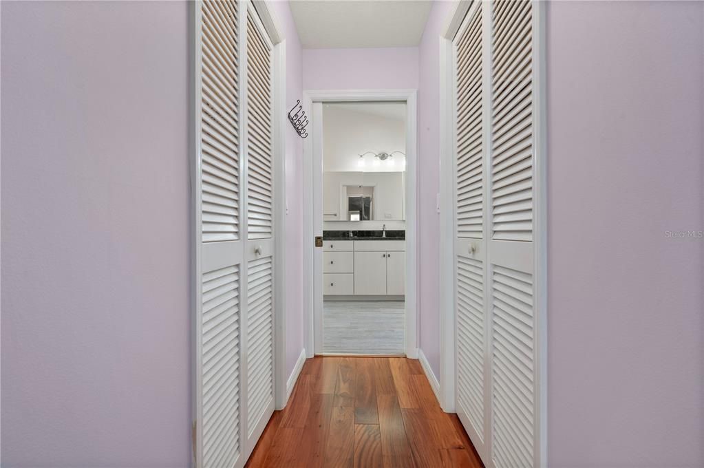 Dual walk-in closets in Primary Bedroom