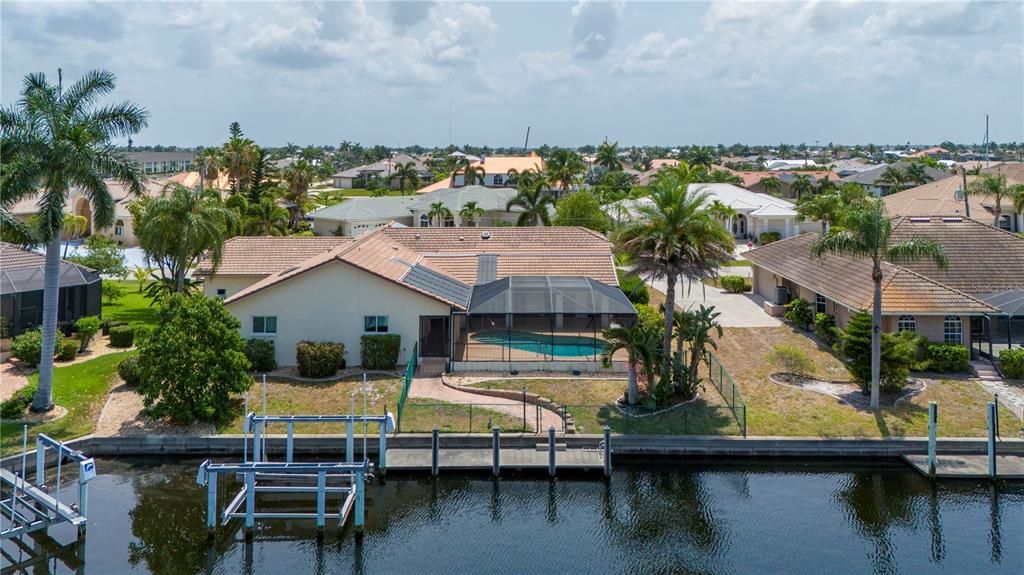 Aerial of rear of home