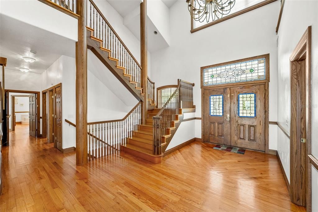 Main foyer to 3-story staircase