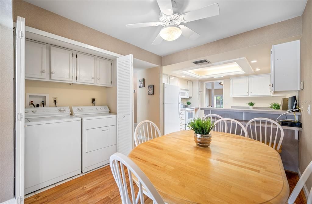 Convenient Laundry Closet in Kitchen