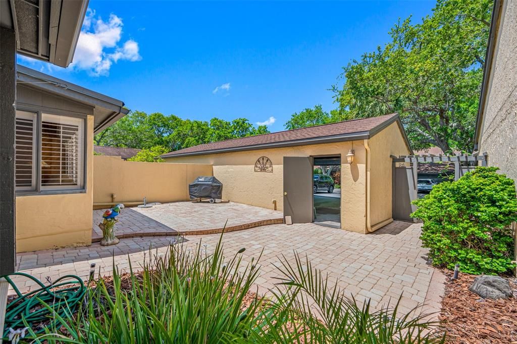 Courtyard accesses your 2 car garage