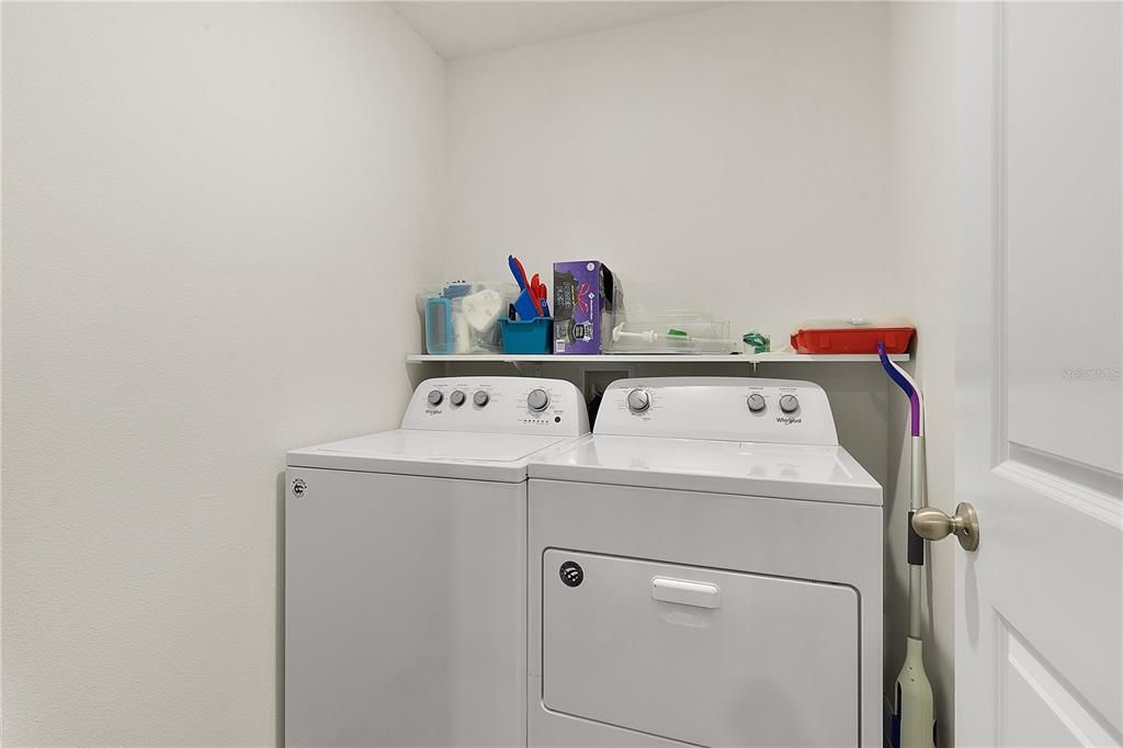 Laundry has a room of it's own and inside