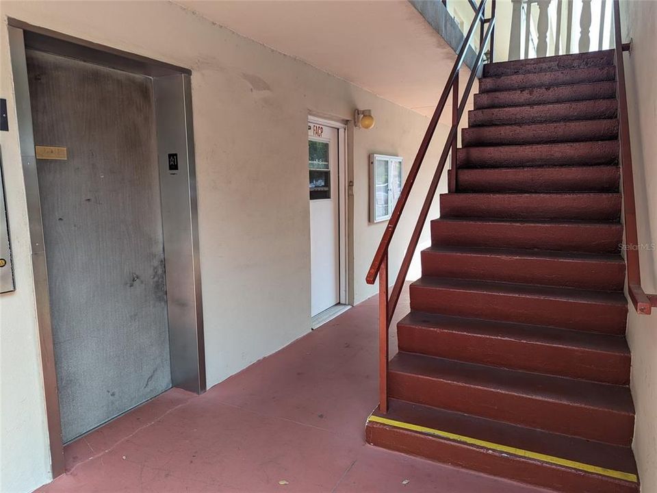 Elevator and steps