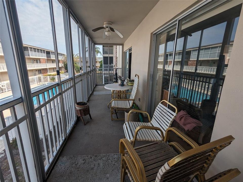 Balcony view from bedroom #1 to living room