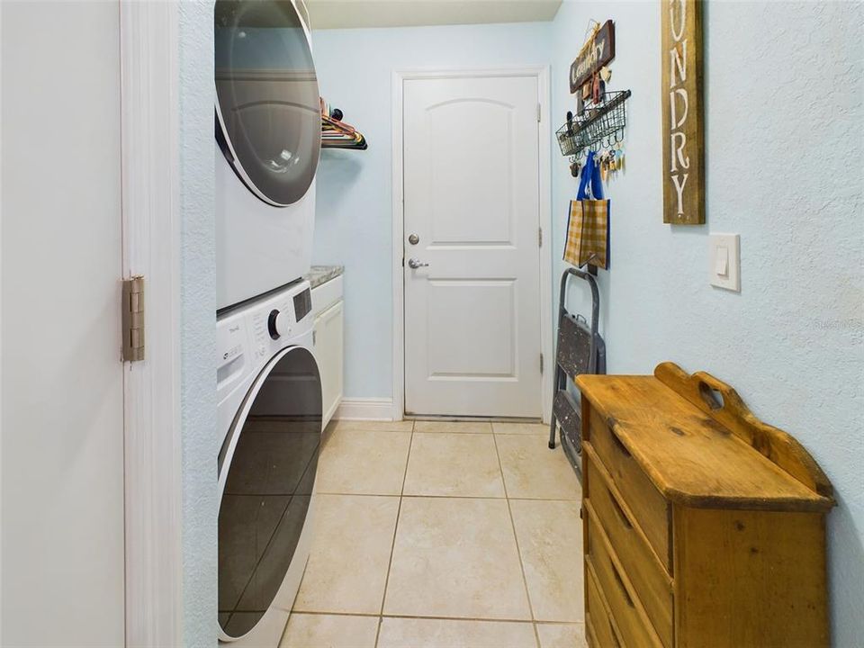 Optional stacked washer & dryer