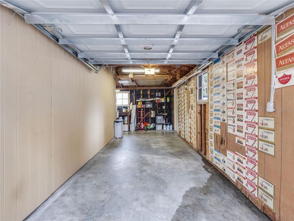 Garage with storage area