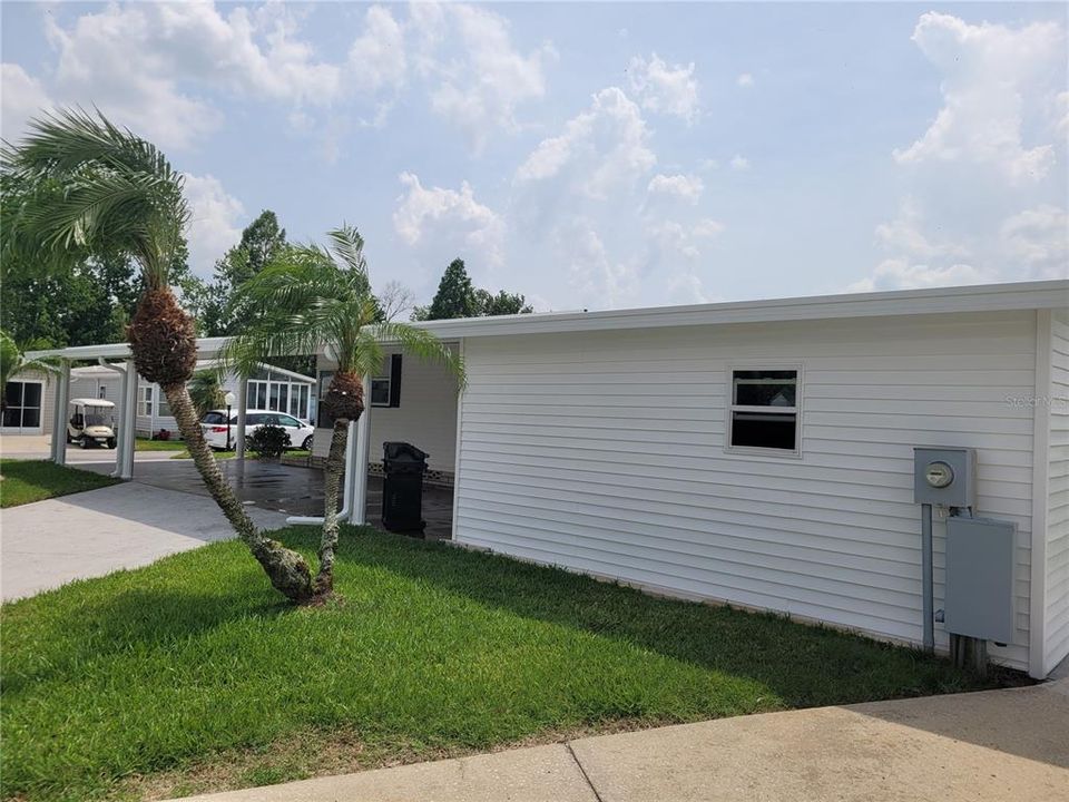 East side of house