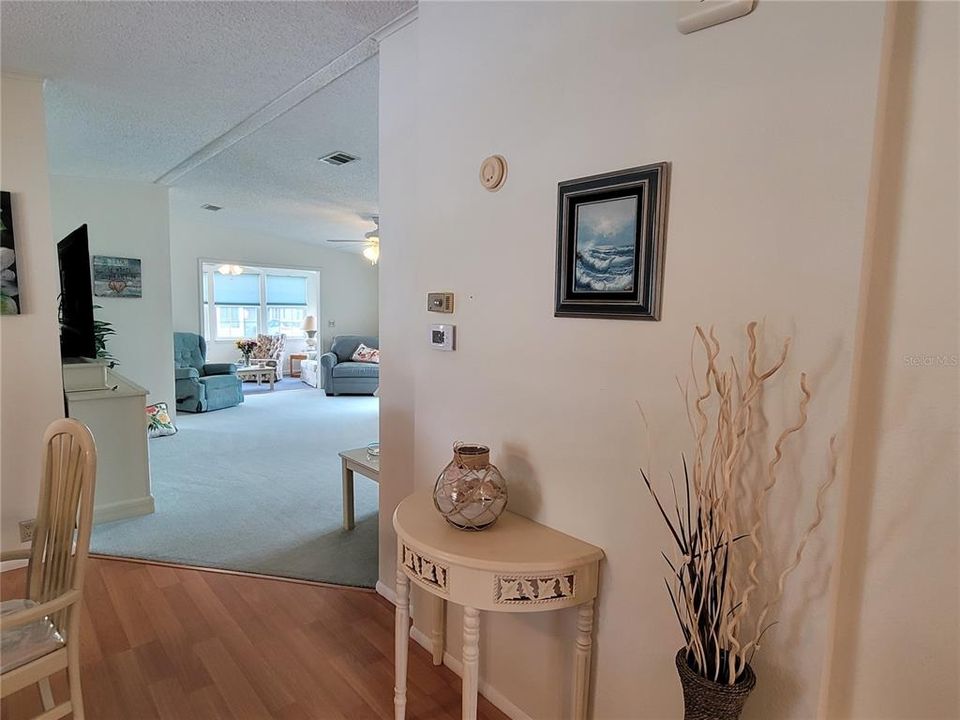 Hallway into living room