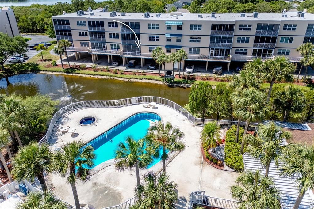 Back of Building and Pool Area (currently under renovation)