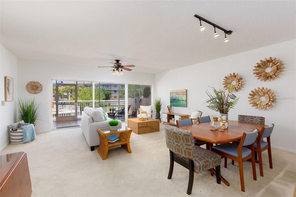 View of Dining Room, Living Room and Porch