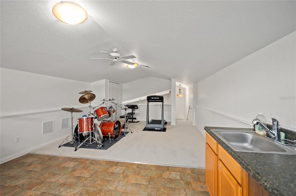 Loft overlooks family room