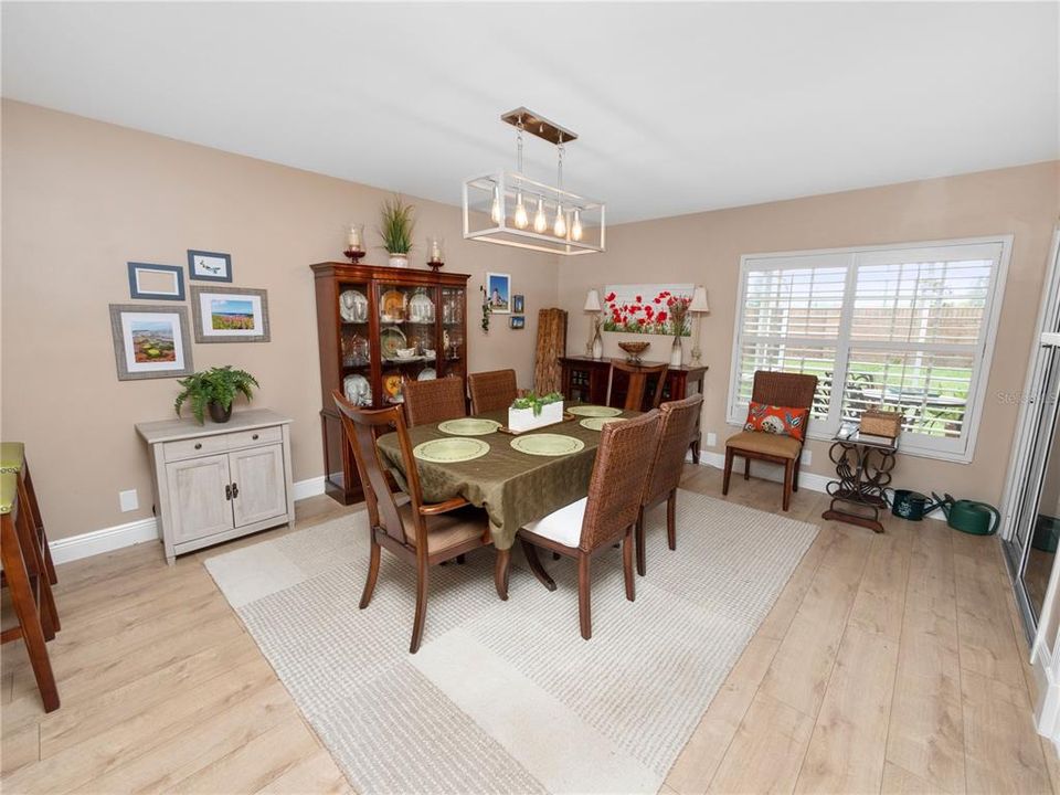 Another view of dining area off kitchen and connects with living room