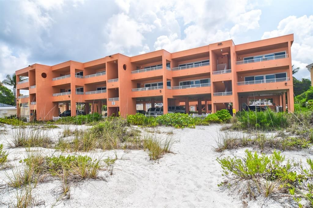 Beach front view of the buiding