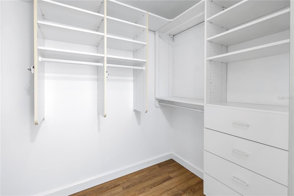 Primary walk in closet