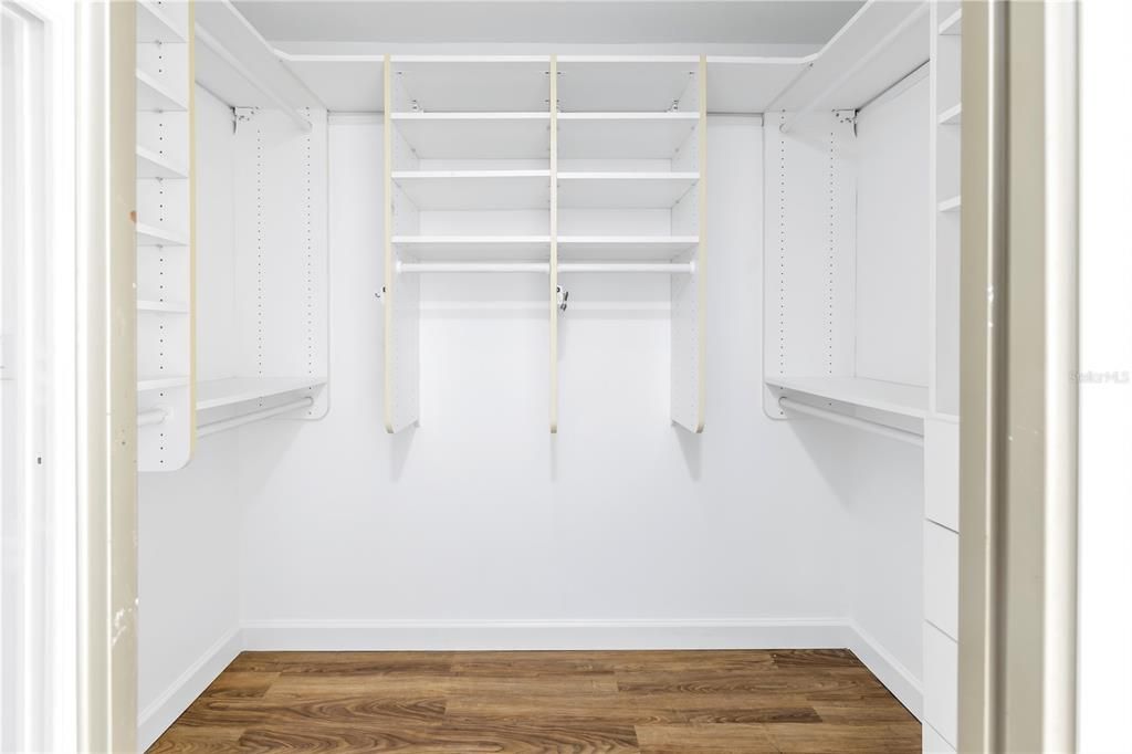 Primary walk in closet