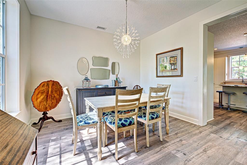 DINING ROOM IS RIGHT OFF OF THE KITCHEN.