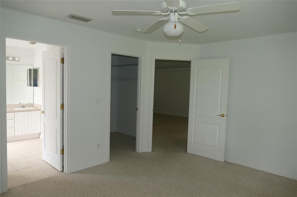 Master bedroom and closet