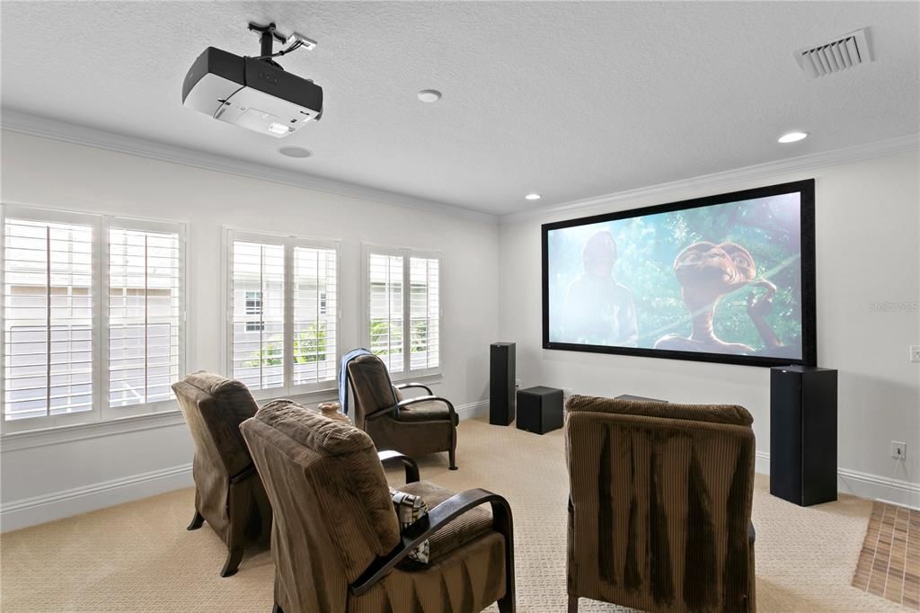 Upstairs media room/movie theater