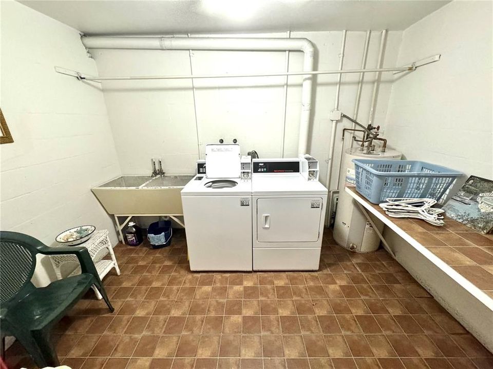 Laundry room just down the hall.