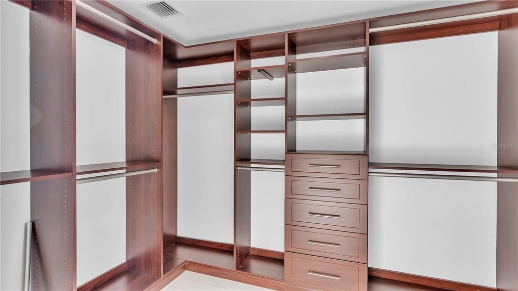 Primary Walk in Closet with California Closet System