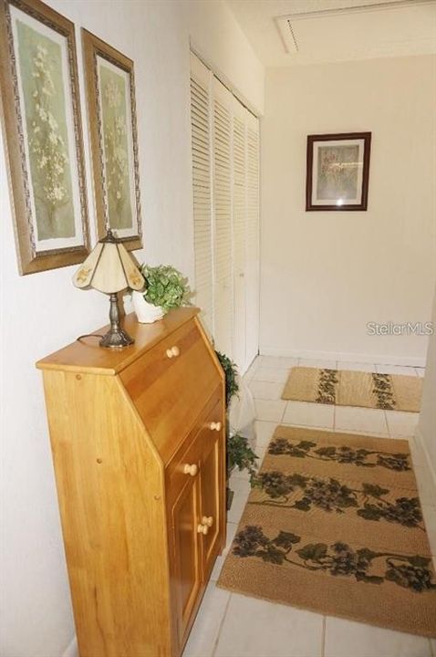 Entry way with closet storage