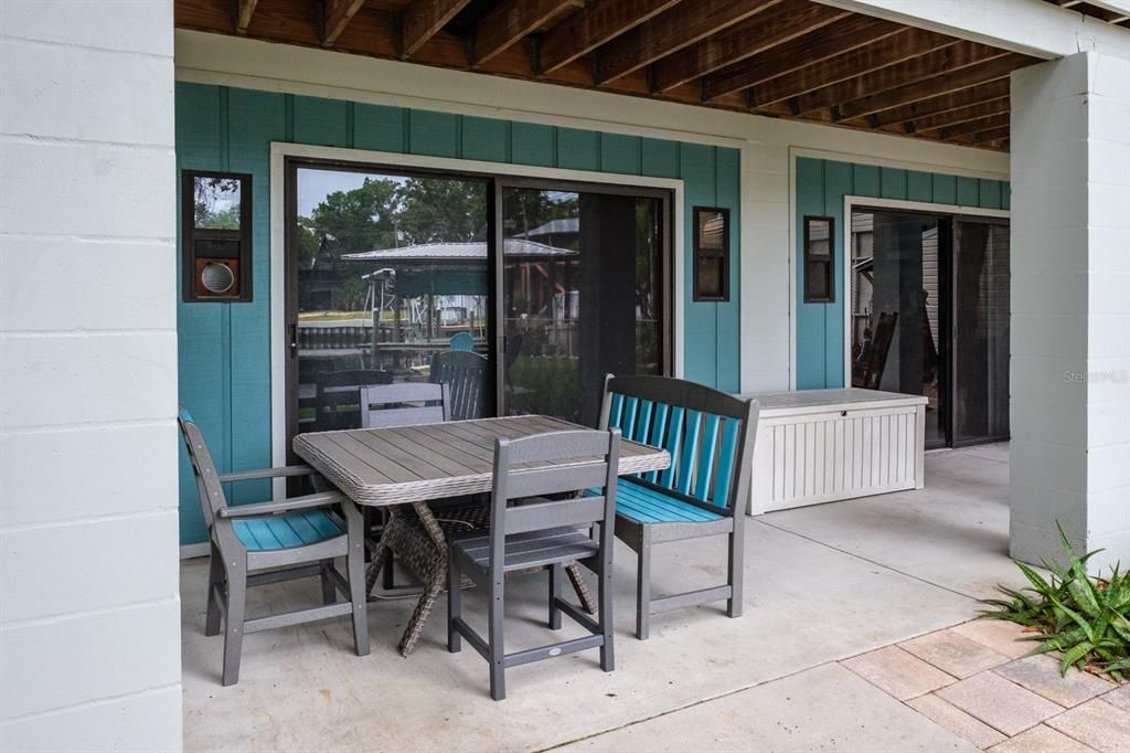 view of lower level porch