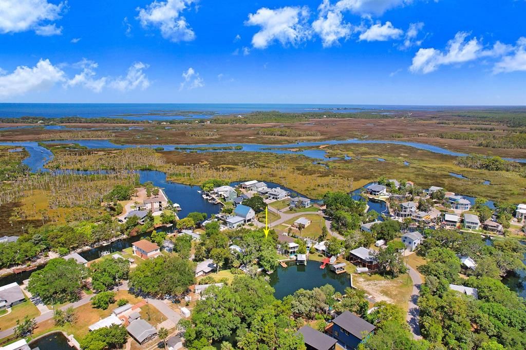 drone pics waterway to gulf from home