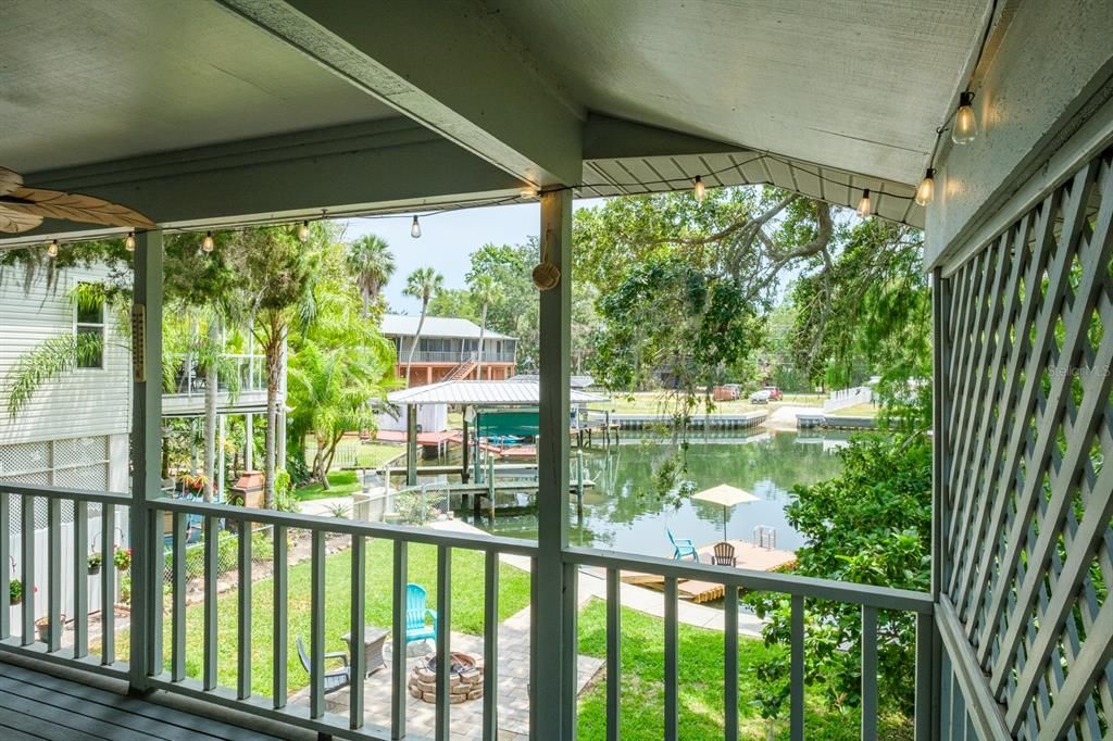 top level covered porch with view