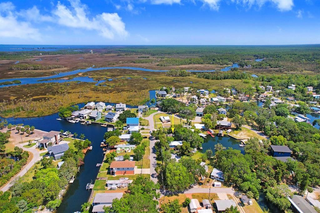 drone pics waterway to gulf from home