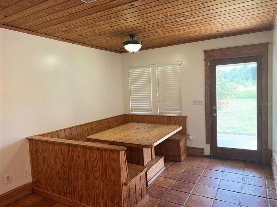 Dining area and table