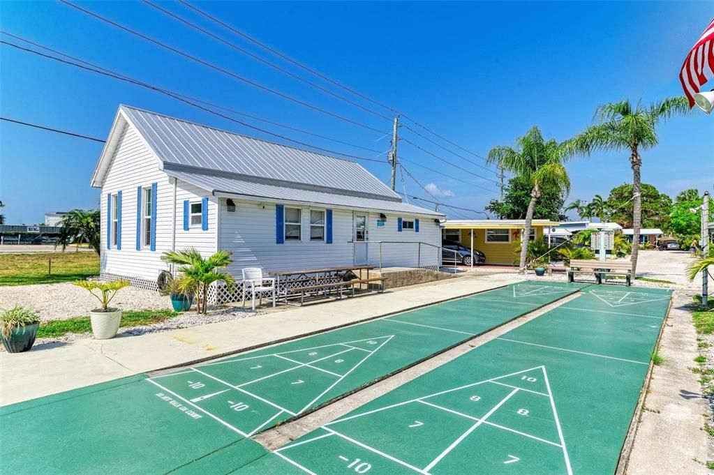 Clubhouse and shuffleboard courts