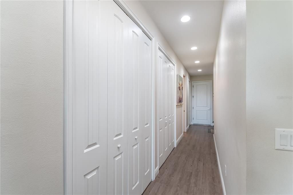 Pantry hallway towards the garage