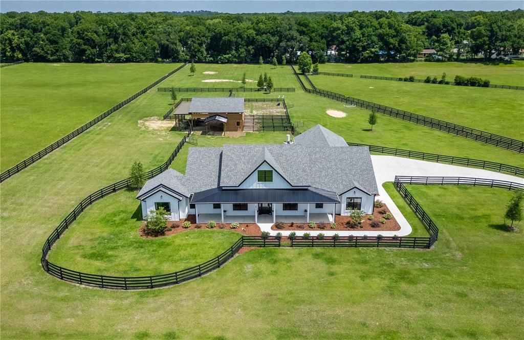 Arial view of the property