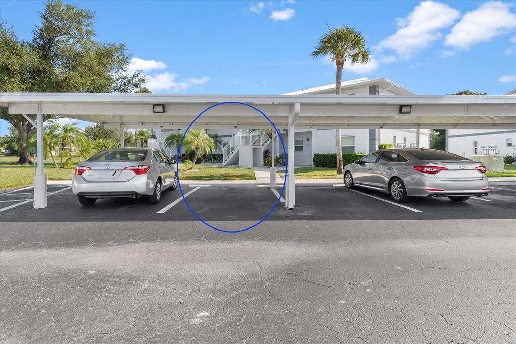 Your carport is just steps to the front door