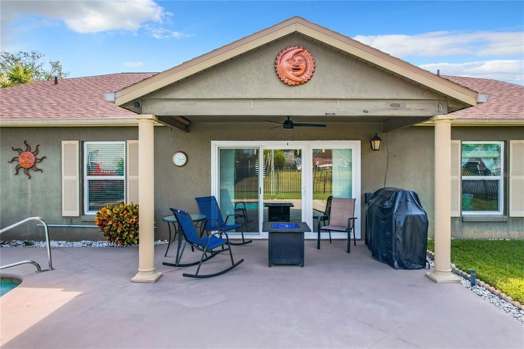 Entertainment Patio and Pool Area.