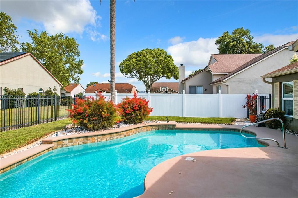 Entertainment Patio and Pool Area.