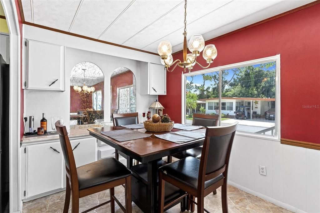 Dining Area with Built-in China Cabinet